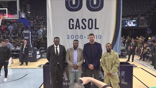 "Core Four" reunites as Grizzlies retire Marc Gasol's jersey