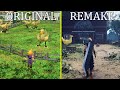 Final fantasy vii rebirth remake vs original cutscenes early graphics comparison