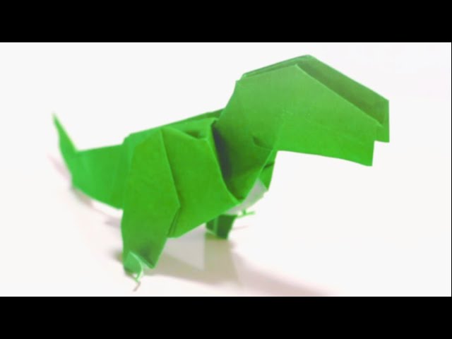 折り紙 「恐竜 - T・レックス」 の作り方 - YouTube