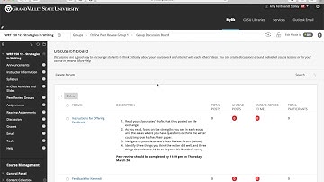 Using Blackboard for Online Peer Review