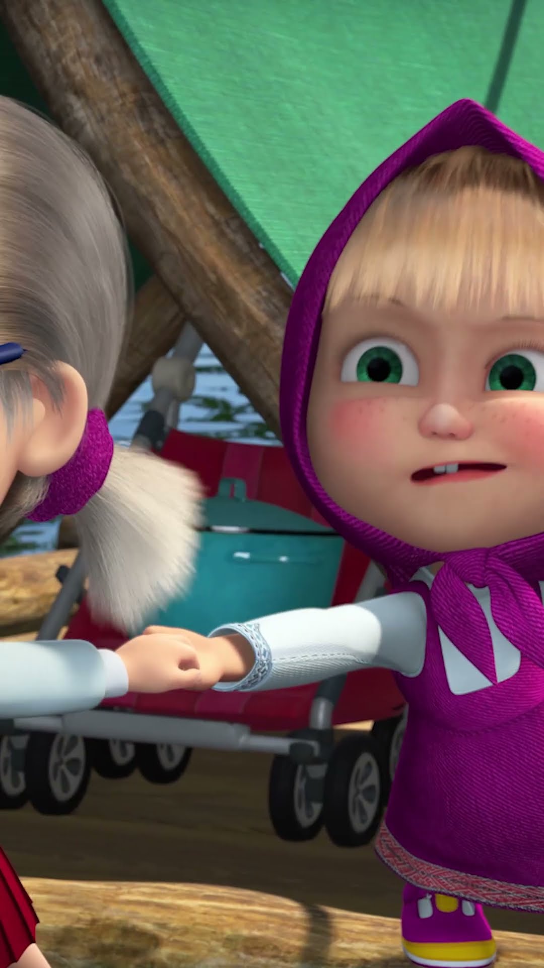 Un optimista y un pesimista en una barca ?? #Shorts #mashabear #animación #mashaoso  #nuevocapítulo
