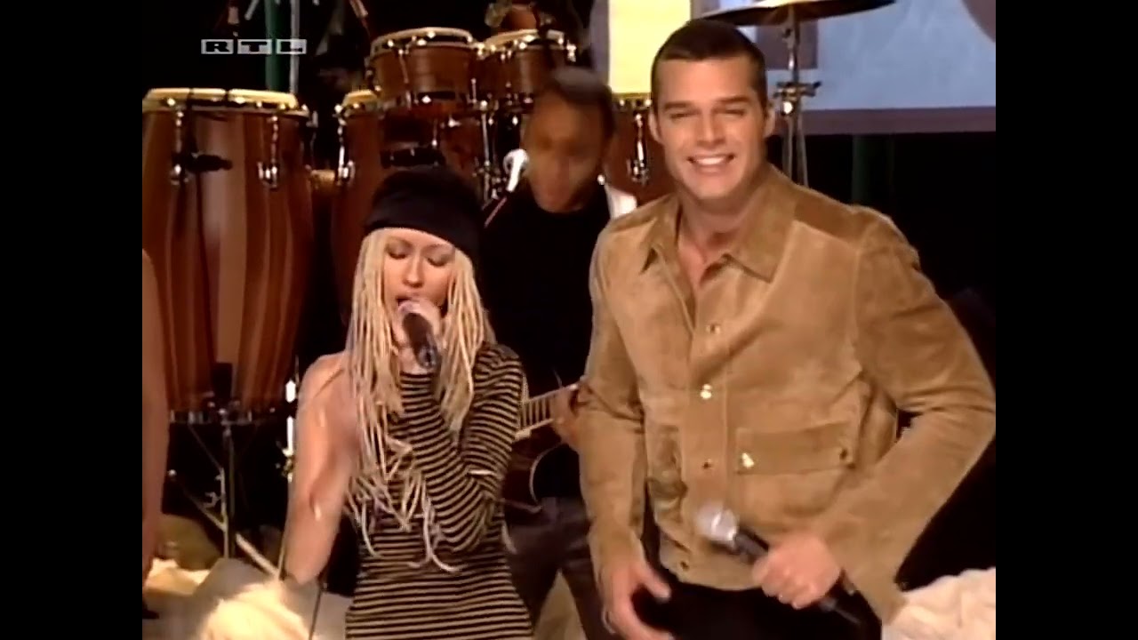 Christina Aguilera Ft Ricky Martin   Nobody Wants To Be Lonely RTL Top Pops 09032001 Upscaled