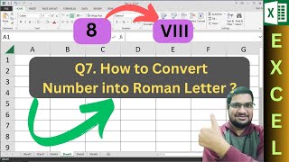How to Convert Numbers into Roman Numerals in Excel | Easy Excel Guide (DAY-2,Q7)