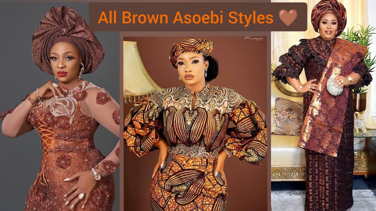 200+Brown🤎Asoebi/Owenbe Lace Styles: Beautiful African Fashion Dress for Ladies|| Ankara Styles 2021