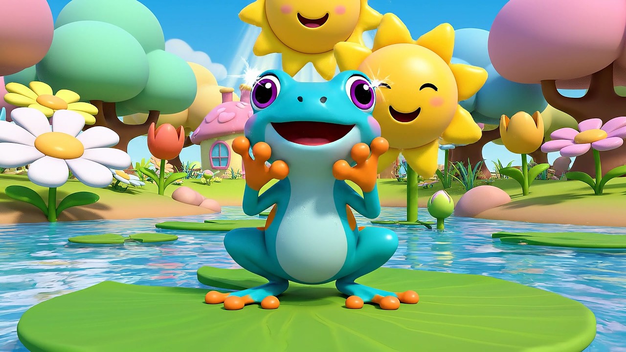 La Rana Feliz Salta Croac Croac Croac | Canciones Infantiles de Animales y Saltos