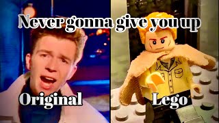 Rick Astley - Never Gonna Give You Up (Lego Version) Рикролл анимация