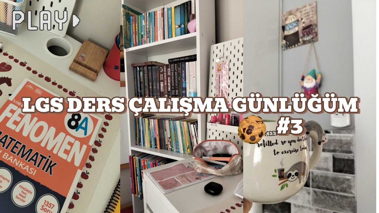 LGS DERS ÇALISMA GÜNLÜĞÜM #3 / YORGUNKEN DERS ÇALIŞMAK 🍀😽😻🏫📚🤍✨📖🖊📐