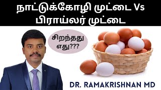 Country chicken Eggs Vs Broiler Chicken Eggs (Tamil ) | Brown egg Vs White Egg | Dr Ramakrishnan MD