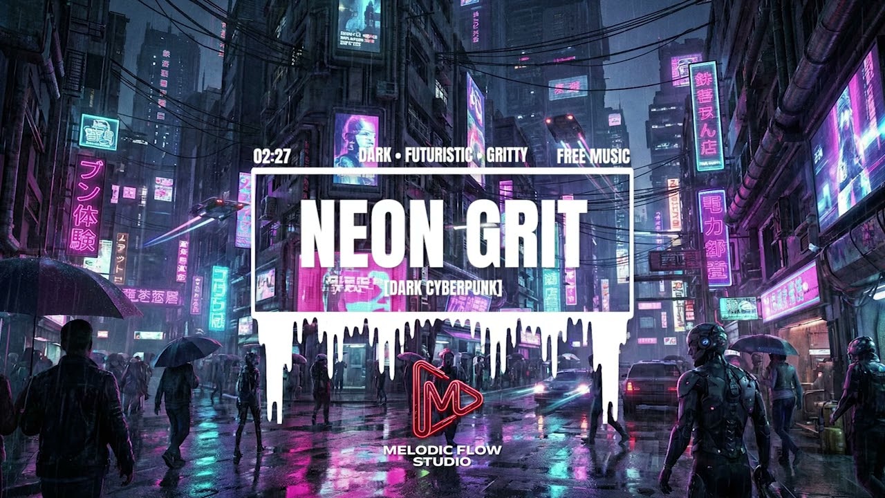 NEON GRIT (No Copyright Music) Dark Cyberpunk Background Music for Gaming