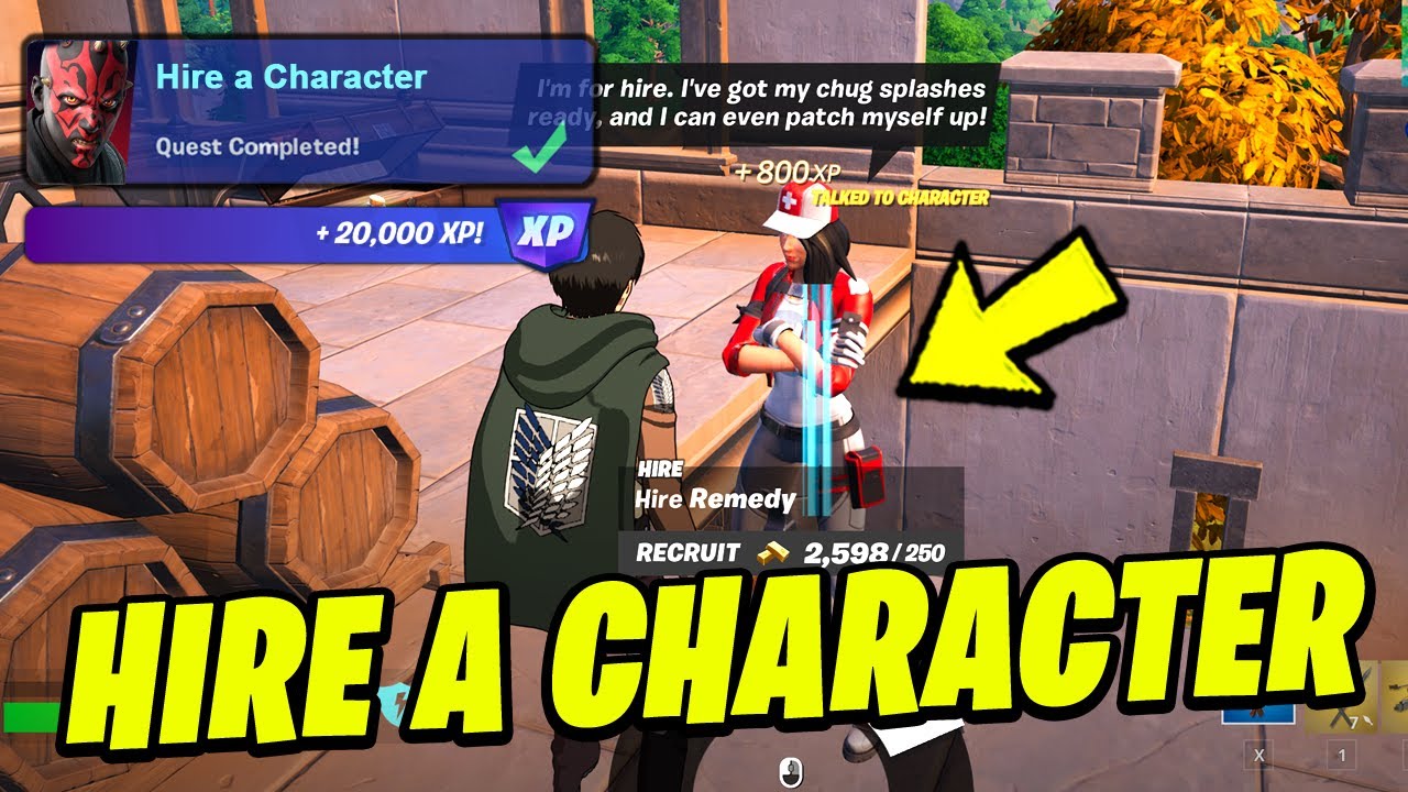 How to hire a character in Fortnite