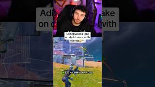 Adin gives his take on dark humor with friends😳 #adinross #fortnite