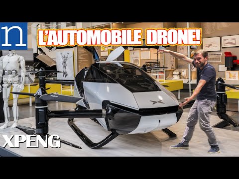 XPENG  P7+ | L'auto volante AEROHT X2 che assomiglia ad un drone, l'auto P7+ ed il Robot IRON