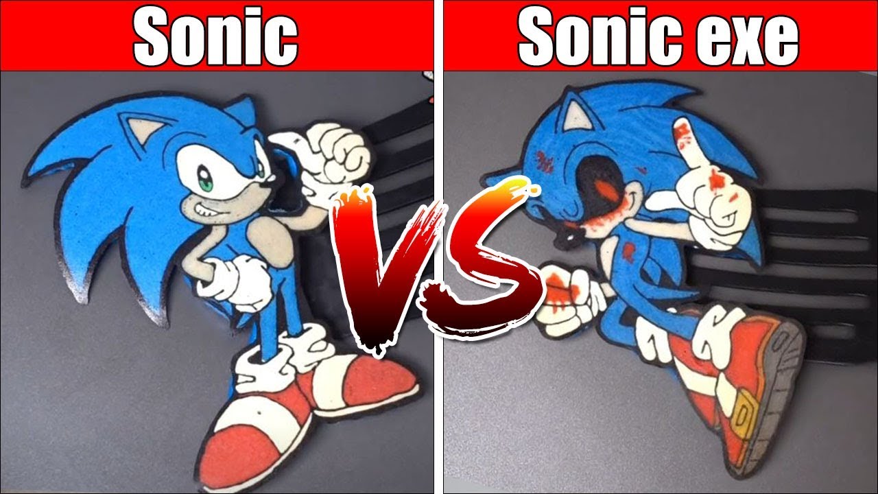 Sonic exe VS Sonic Pancake Art YouTube