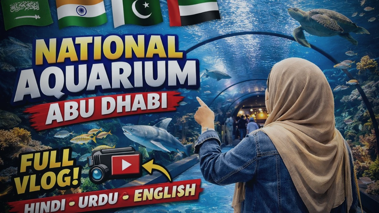 Abu Dhabi National Aquarium Vlog | UAE ka Sabse Khubsurat Experience 🇦🇪 | Hindi Urdu