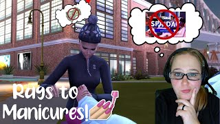 GLITCHES GALORE!! 😭💅 [Rags to Manicures ep 3] | Sims 4 Spa Day Refresh