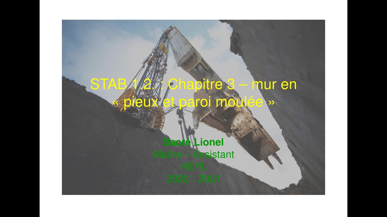 STAB 1.2. : Chapitre 3 -  mur en 