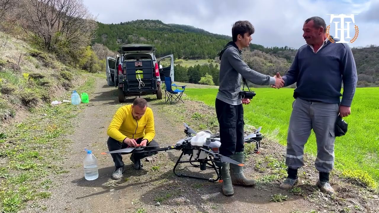 Drone İle İlaçlama/İskilip Kavak köyü/İskilip Aluç Köyü/Tarımsal ilaçlama