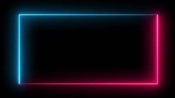Glowing frame black screen | Neon light border | Frame template video background