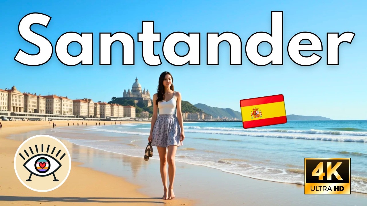 👑 Сантандер 🏖️ Город королей 🇪🇸 (Пешеходная экскурсия 4K) 😍🌊