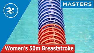 Women&#39;s 50m Breaststroke / Masters Swimming event at the Battle of Sprinters 2021