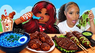 ROBLOX CRAZY MUKBANG I Eat STRANGE Food Combos…