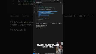Contoh Kode Singleton  #skysen #coding #code #programming #php #singleton