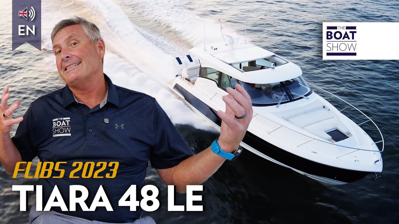 TIARA 48LE seen at FLIBS 2023 - The Boat Show