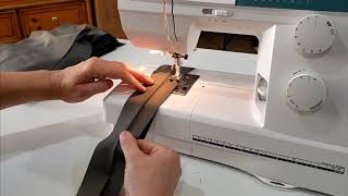 How to Sew two pieces of fabric together - straight stitch with zigzag finish