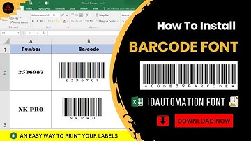 How to install Barcode Font in Excel | idautomationhc39m font | NK PRO