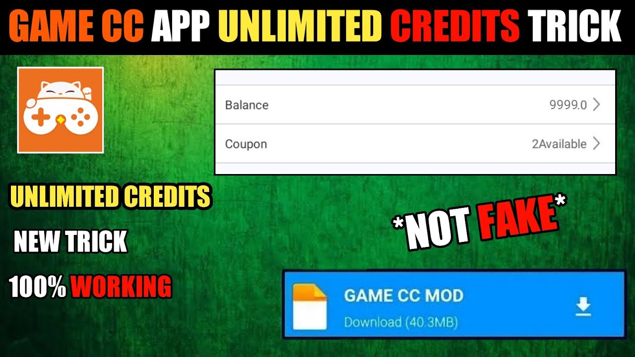 GAME CC APP UNLIMITED CREDITS TRICK 2023 😍 NEW TRICK ♥️ 100REAL ️