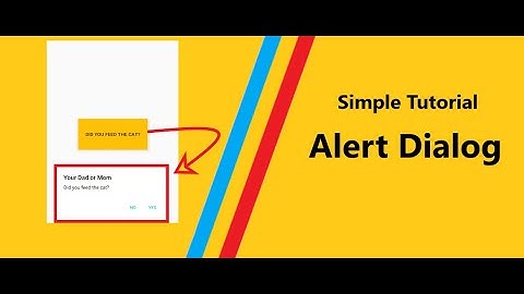 Simple Tutorial | Alert Dialog | Android Studio