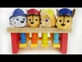 Peg pouding bench with paw patrol