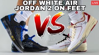 Off white Air Jordan 2 White Vs Black low sneaker on feet + MATT4DAWIN VS JIMMY THE SAINT BATTLE