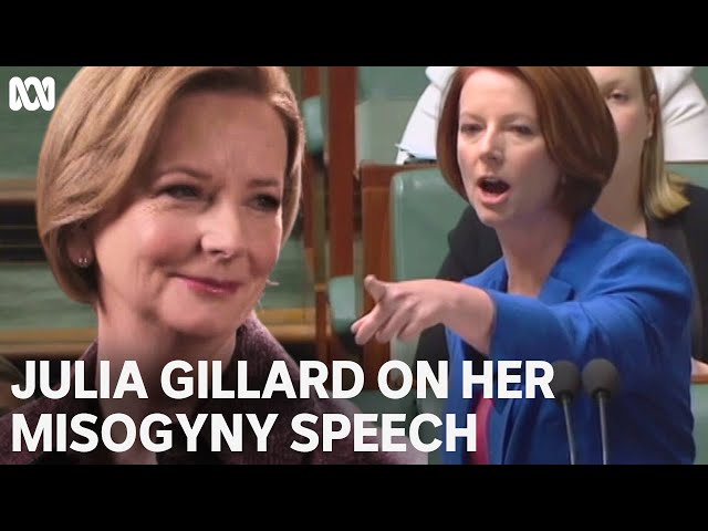 Julia Gillard watches her famous misogyny speech | The ABC Of... with David Wenham | ABC TV + iview class=