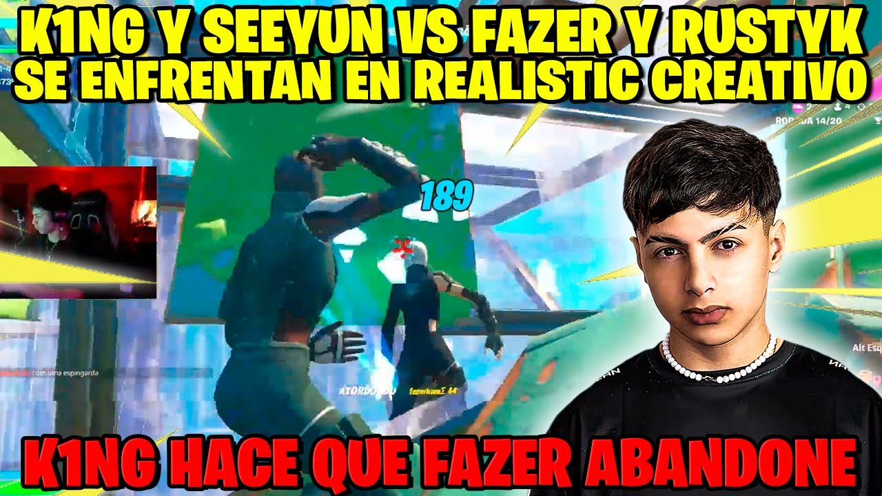 K1NG Y SEEYUN VS FAZER Y RUSTYK | SE ENFRENTAN EN 3v3 EN REALISTIC ...