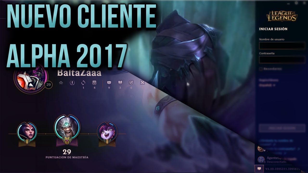 Impresiones del nuevo cliente Alpha League of Legends - YouTube
