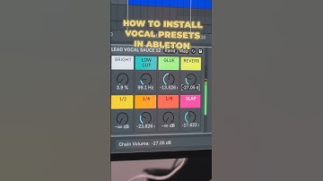 How to install vocal presets in Ableton 12