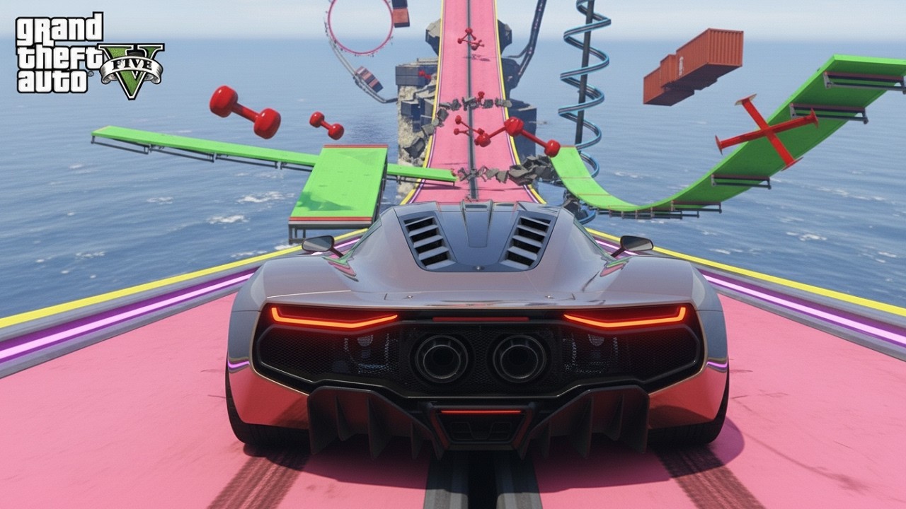 GTA 5 赛车跑酷比赛｜100% 专业玩家睡觉时也完成挑战！