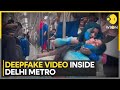 India of two girls inside a metro applying colour goes viral  wion news