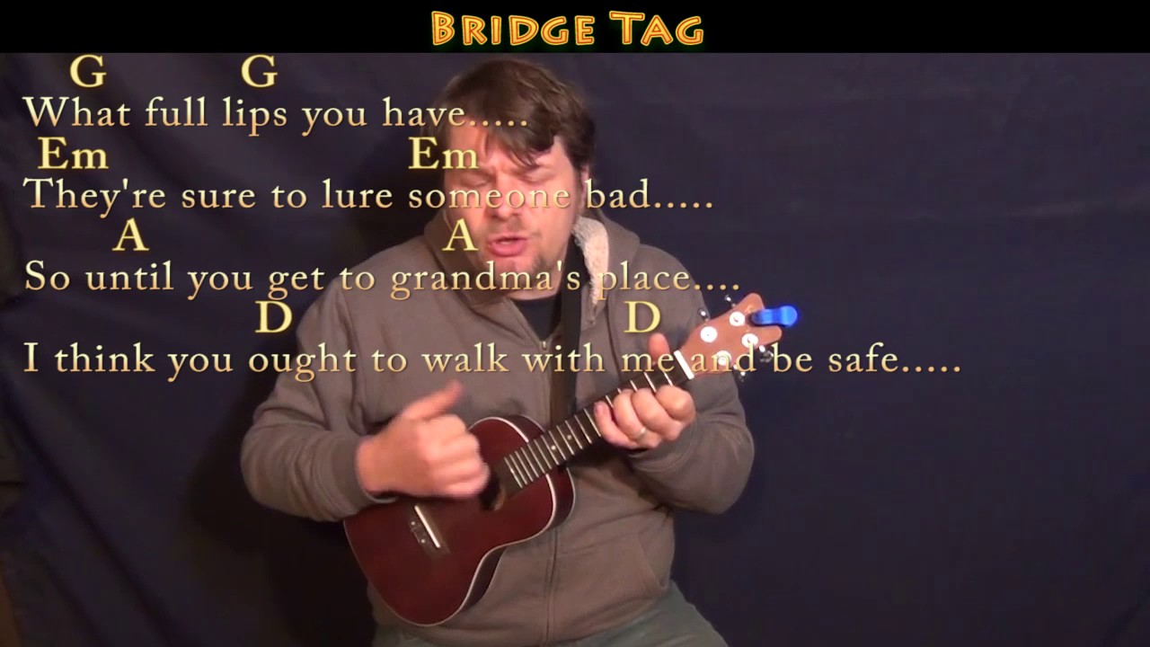 Li l red riding hood sam the sham ukulele cover lesson in em with