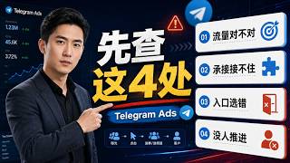 一个 Telegram Ads 账户有量没客户,我会先查哪 4 个地方?|不是没流量,是链路有问题