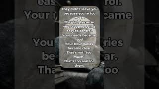 They didn't leave because you're too much #psychology #horror #scary