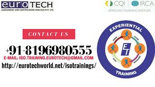 ISO 9001 2015 QMS Auditor Lead Auditor Training Course