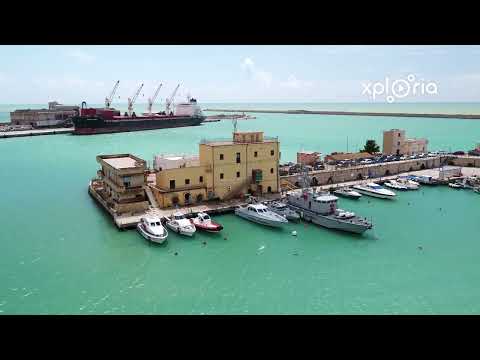 Agrigento porto, Empedocle, Sicily, Italy 2018.04 aerial video
