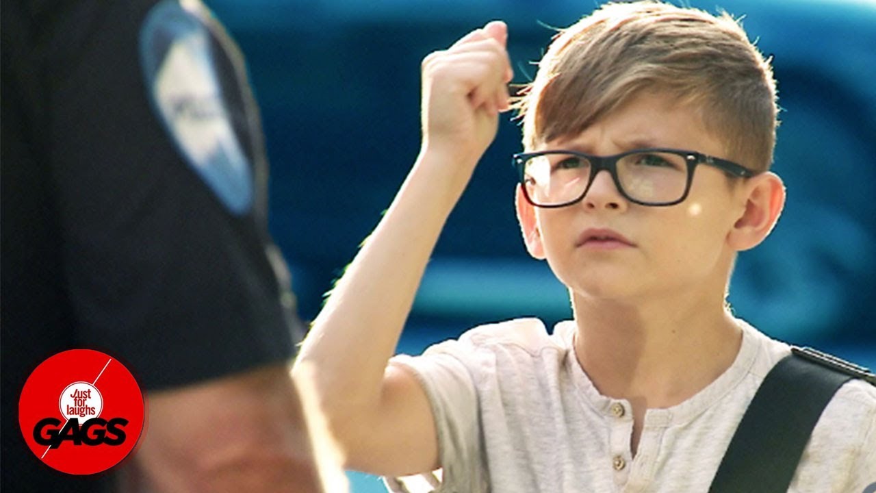 10 Year Old Kid Stands Up To Cop Just For Laughs Gags YouTube