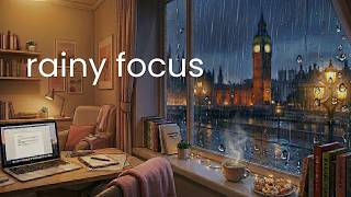 london rain lofi 🌧️ cozy big ben night for late night study and calm focus screenshot 2
