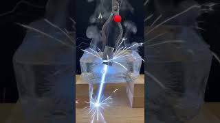 metal ball vs ice and laser.. #experiment #lifeisbutadream