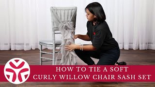 How to Tie a Soft Curly Willow Chair Sash Set screenshot 5