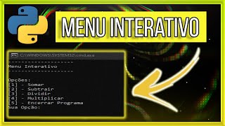 Como CRIAR um MENU INTERATIVO em PYTHON -  [MÉTODO FÁCIL]