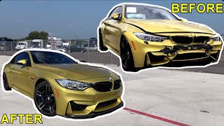 Rebuilding A SALVAGE BMW M4 IN 10 MINUTES